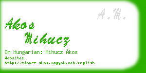 akos mihucz business card